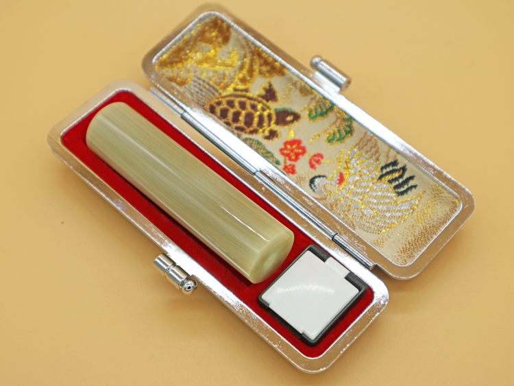 個人実印:白牛角15㍉丸/はんこランド東京品川